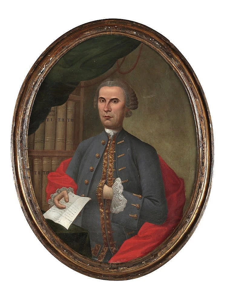 Ritratto di un uomo in un cappotto blu - attribuito
